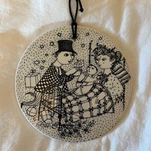 Bjorn Wiinblad Christmas Mirakel Nymolle Denmark Holiday Display Plate 6 inch